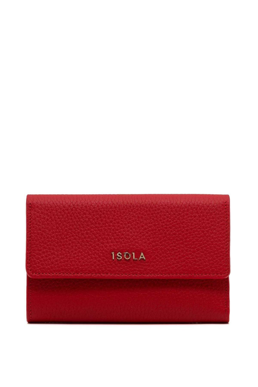 Isola Mary Kadın Hakiki Deri Cüzdan Kırmızı
