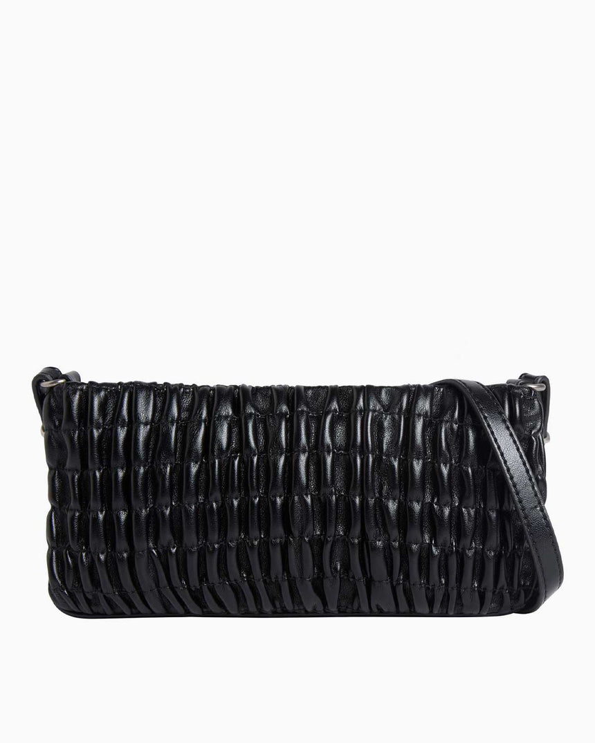 Calvin Klein Rouched Zip Top Omuz Çantası Na Black