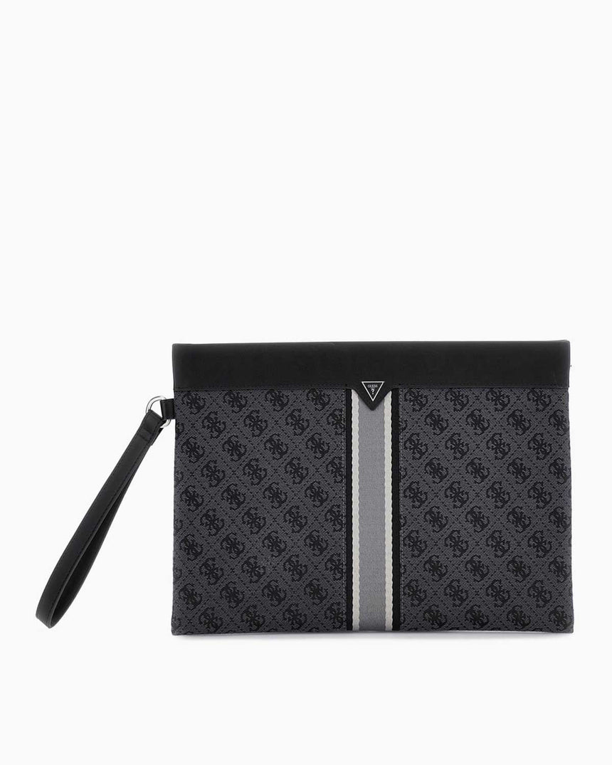 Guess Paris Essential Monogram Desenli Portföy El Çantası Coal Black