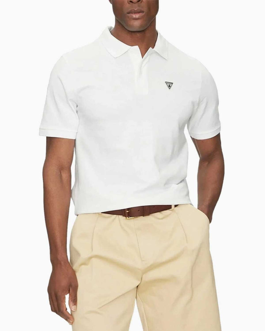 Guess Polo Yaka Regular Fit Tişört Pure White