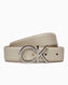 Calvin Klein Logo Belt Pebble Kemer Stony Beige