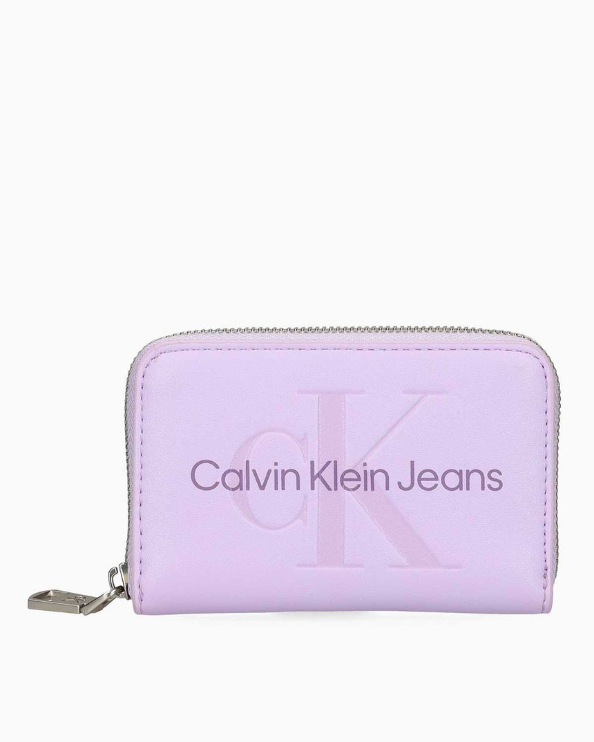 Calvin Klein Sculpted Zip Around Mono Cüzdan Purple