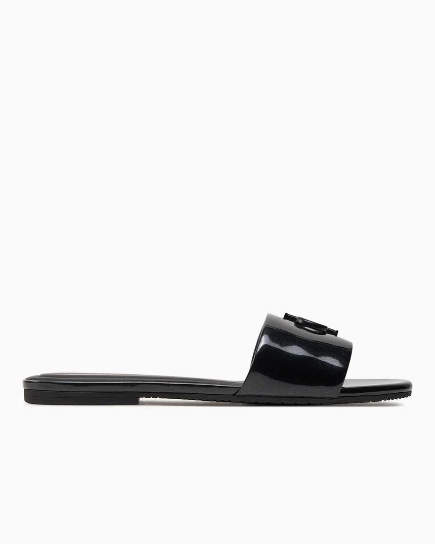 Calvin Klein Flat Logolu Sandalet Black
