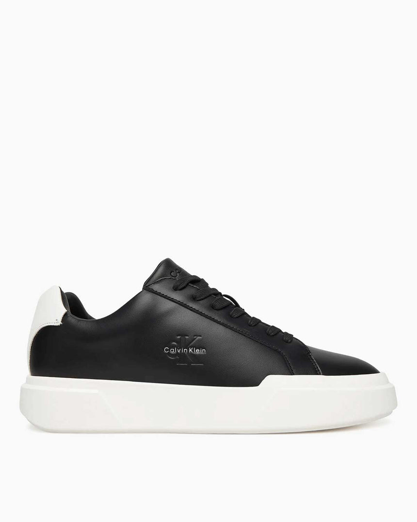 Calvin Klein Avenue Kısa Kalın Taban Erkek Sneaker Black/Bright White