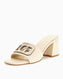 Guess Gals Logolu Topuklu Sandalet Cream/Gold