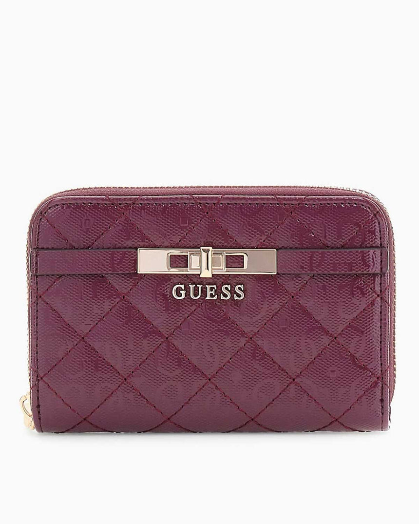 Guess Blane Idra Orta Boy Fermuarlı Kadın Cüzdan Wine