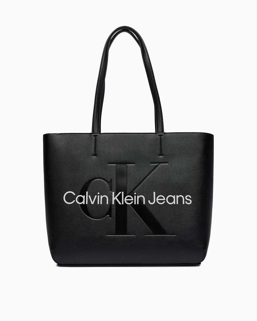 Calvin Klein Sculpted Shopper Mono Kadın Omuz Çantası Black
