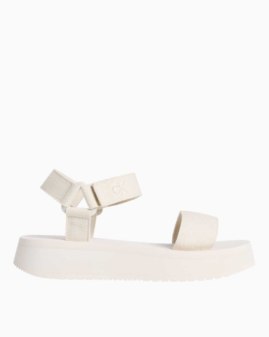 Calvin Klein Velcro Webbin Flat Terlik Triple Turtle Dove