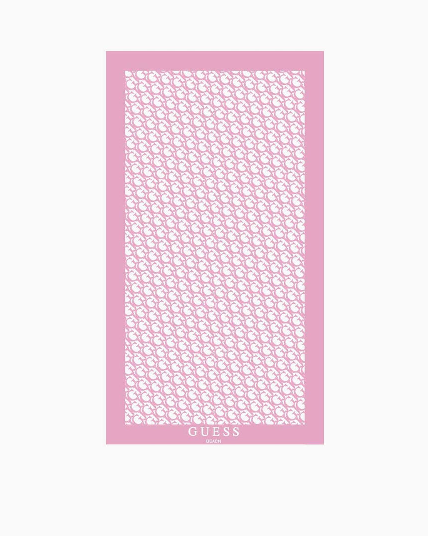 Guess Beach Towel Logolu Plaj Havlusu Gj Double Layer Pink