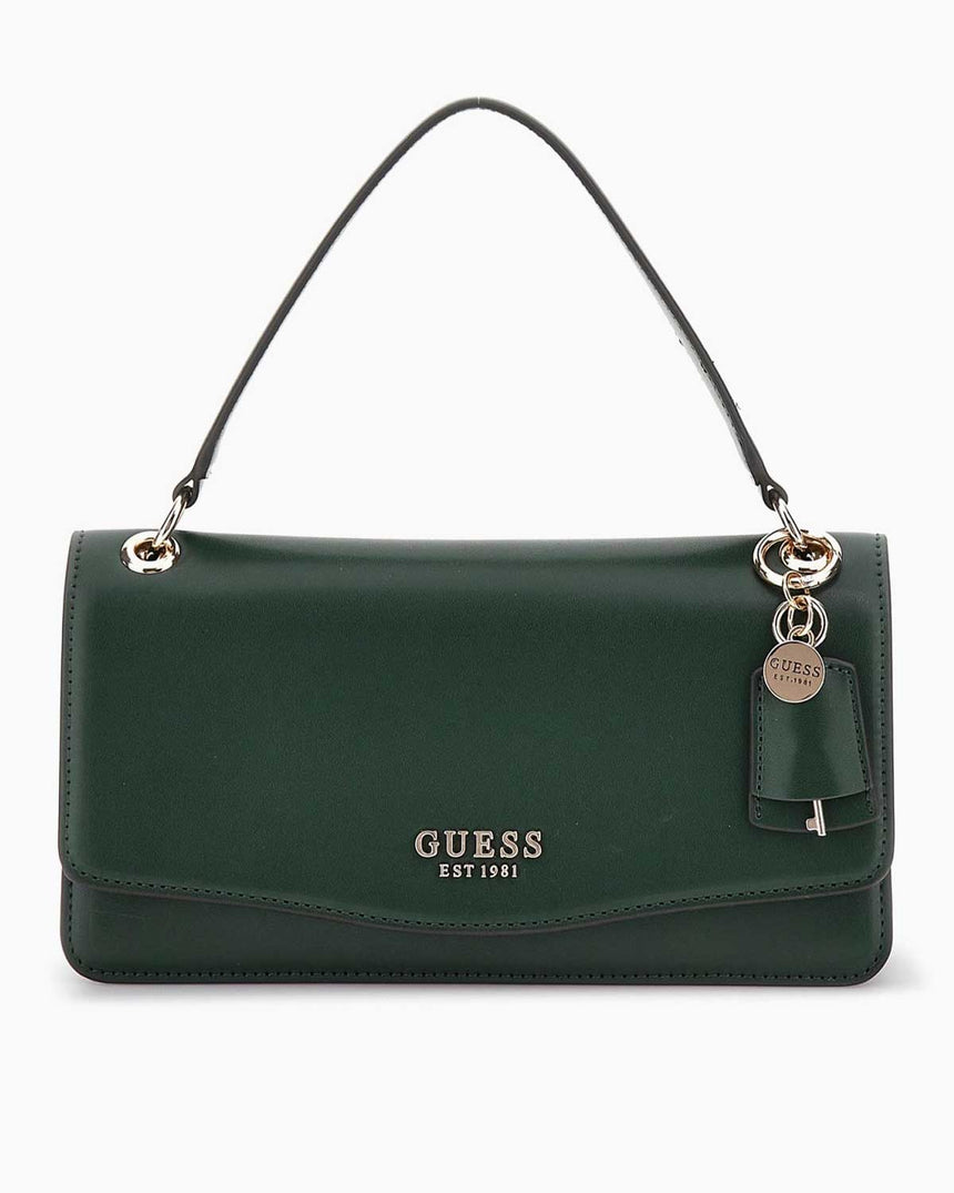 Guess Eco Evanie Handle Flap Zincir Detaylı Omuz Çantası Forest