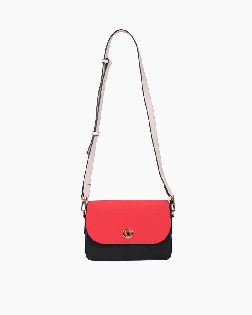 Us Polo Assn Logolu Çapraz Askılı Çanta Lacivert - Kırmızı - Beyaz