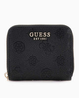 Guess Cresidia II Fermuarlı Küçük Boy Kadın Cüzdan Black Logo