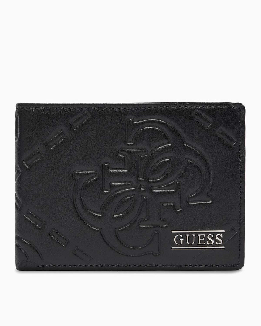Guess Boston Erkek Deri 2 Katlı Cüzdan Black