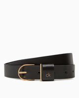 Calvin Klein Metal Yuvarlak Tokalı 25mm Kadın Kemer Black