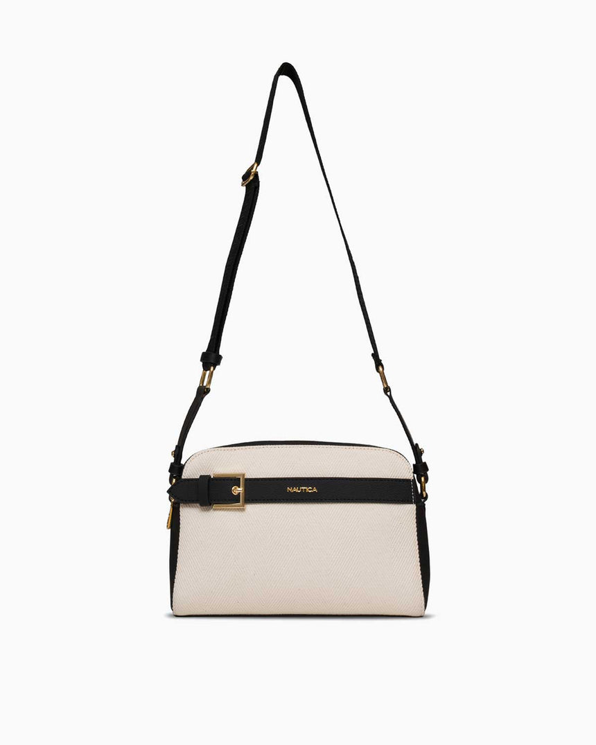Nautica Logolu Omuz Çantası Bej - Siyah