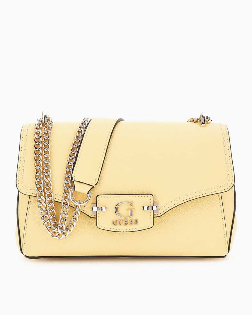 Guess Anadela Flap Zincir Detaylı Omuz Çantası Cornsilk