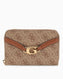 Guess Access Orta Boy Fermuarlı Kadın Cüzdan Latte Logo