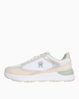 Tommy Hilfiger Casual Fashion Runner Sneaker White Beige