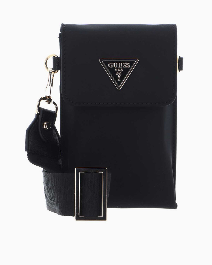 Guess Latona Flap Çapraz Askılı Telefon Çantası Black
