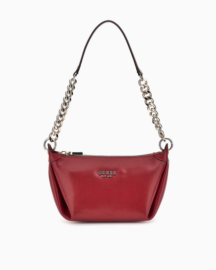 Guess Eco Evaine Zincir Detaylı Omuz Çantası Red