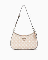 Guess Noelle Monogram Desenli Omuz Çantası Sundial
