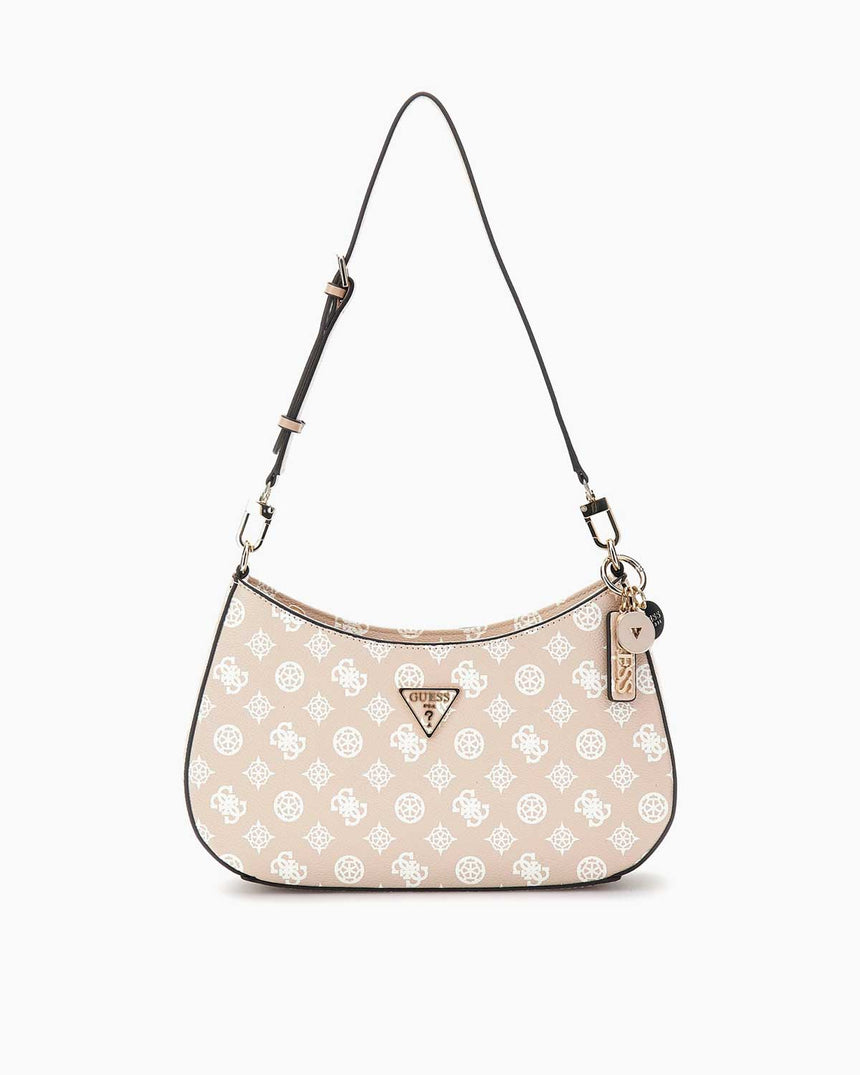 Guess Noelle Monogram Desenli Omuz Çantası Sundial