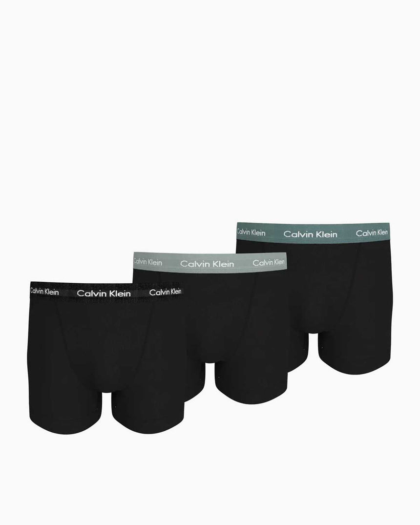 Calvin Klein Trunk 3Pk Underwear Bottoms Boxer Black/Shade/Slate Turq Wbs