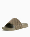 Guess Monogram Logolu Terlik Sand Green