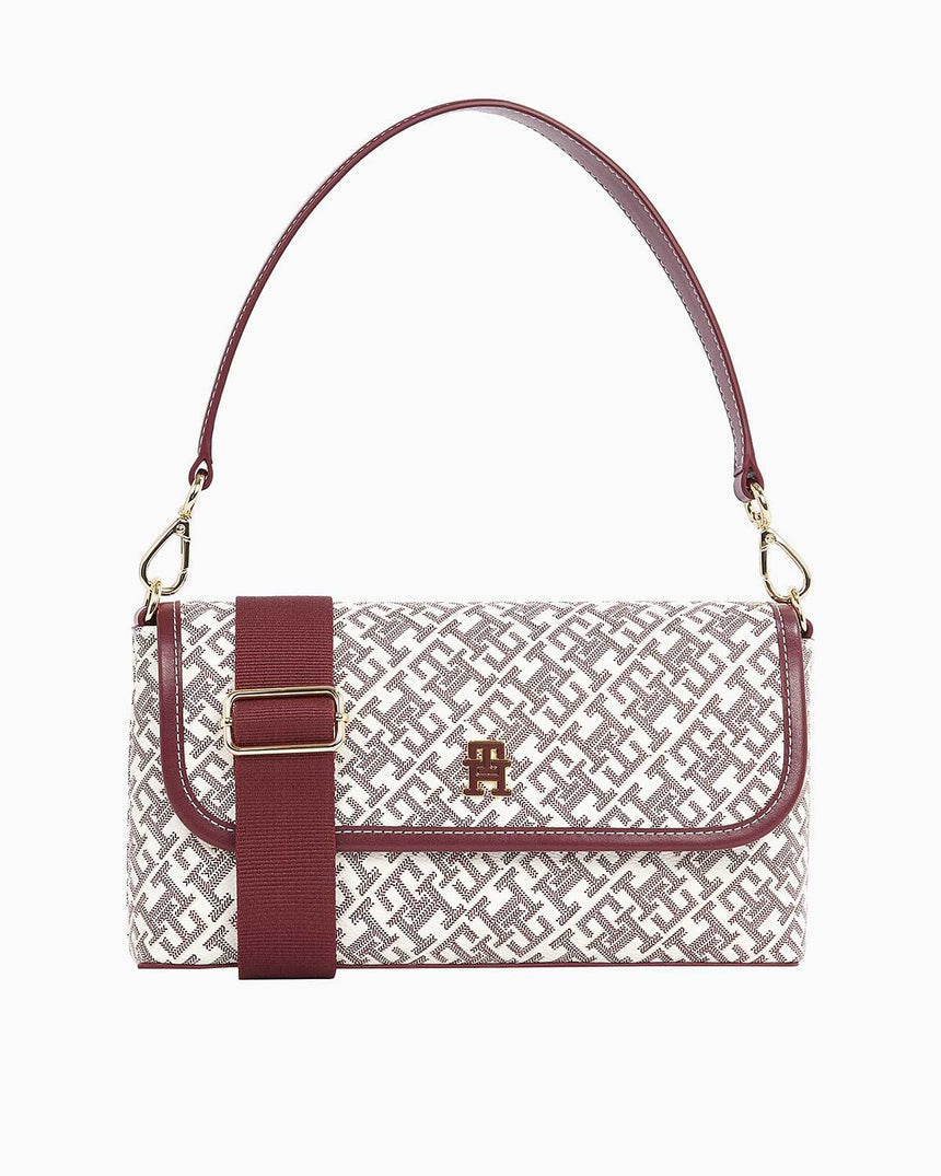 Tommy Hilfiger Monoplay Flap Çapraz Askılı Çanta Oxblood