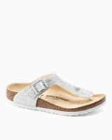 Birkenstock Gizeh Kids BF Parmak Arası Kız Çocuk Terlik Simli Beyaz