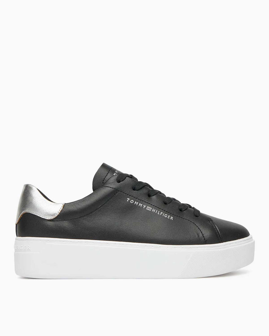 Tommy Hilfiger Seren Platform Tabanlı Kadın Sneaker Black/Silver