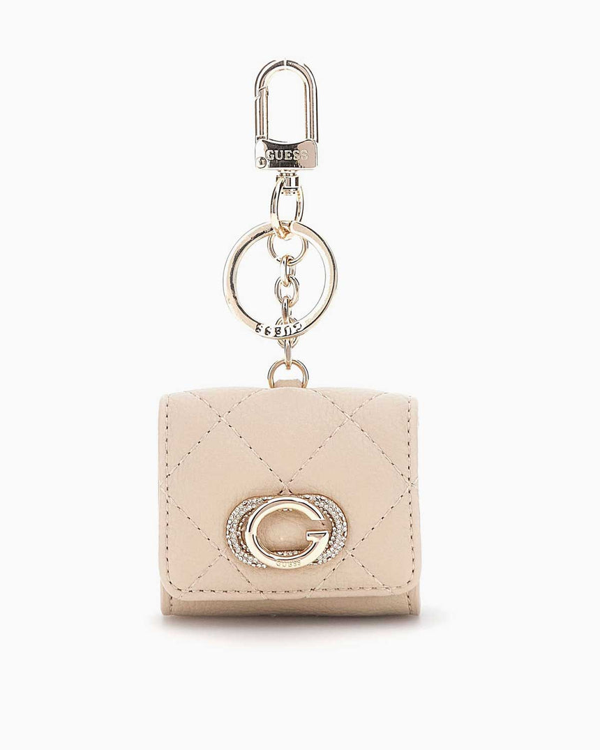 Guess Kulaklık Kılıfı ve Mini Kese Kadın Hediye Seti Taupe