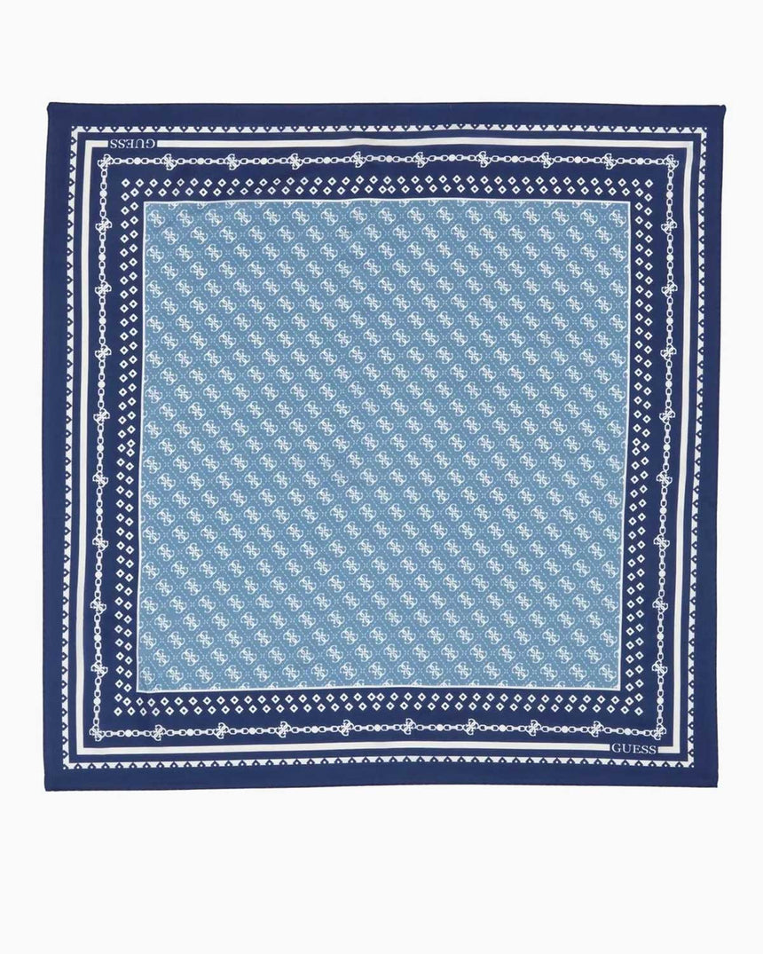 Guess Foulard Logolu Eşarp Blue