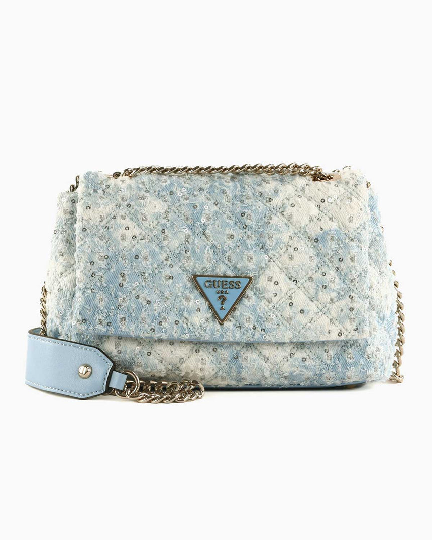 Guess Rianne Quilt Çapraz Askılı Çanta Sky Blue