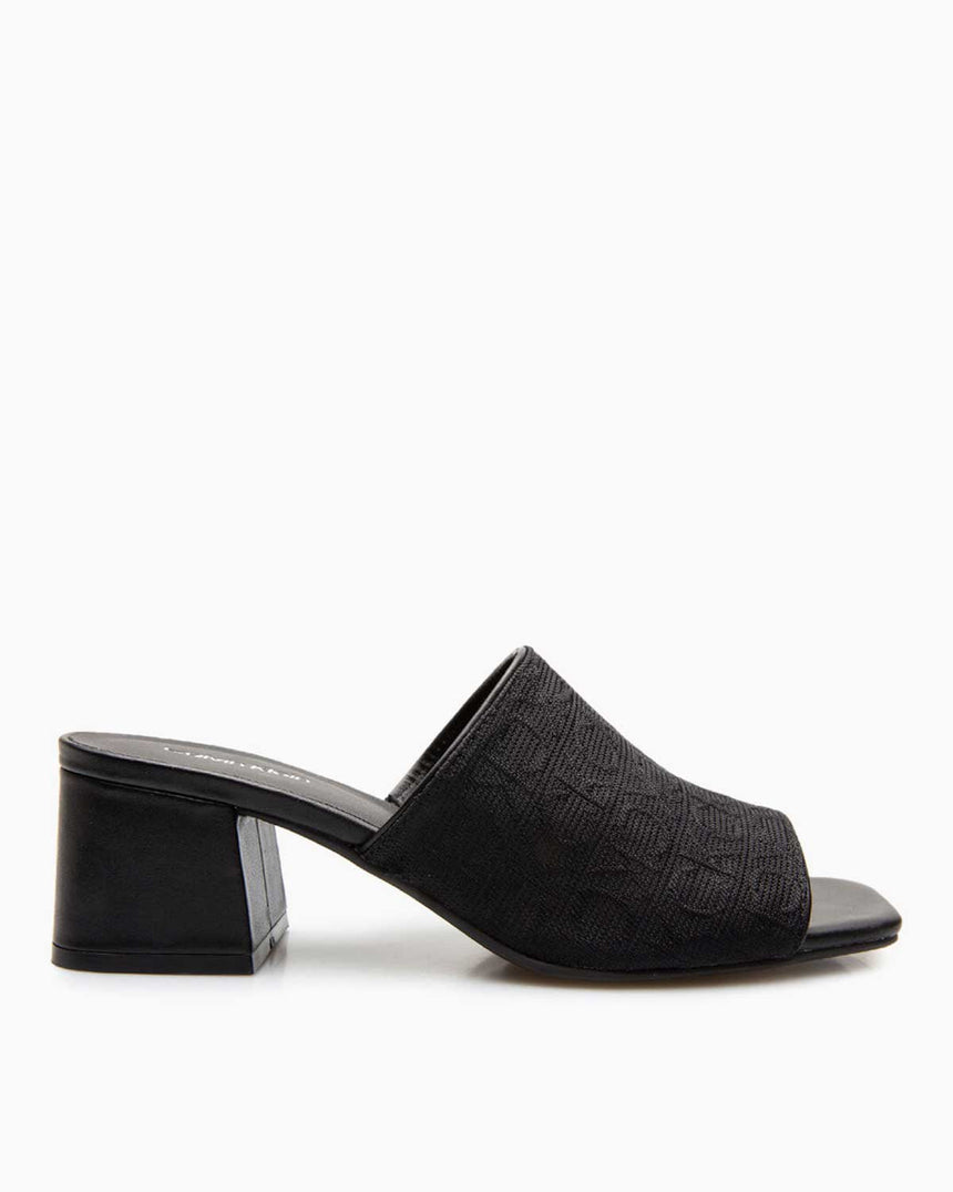 Calvin Klein Heel Mule 45mm Mono Jacq Kadın Sandalet Black