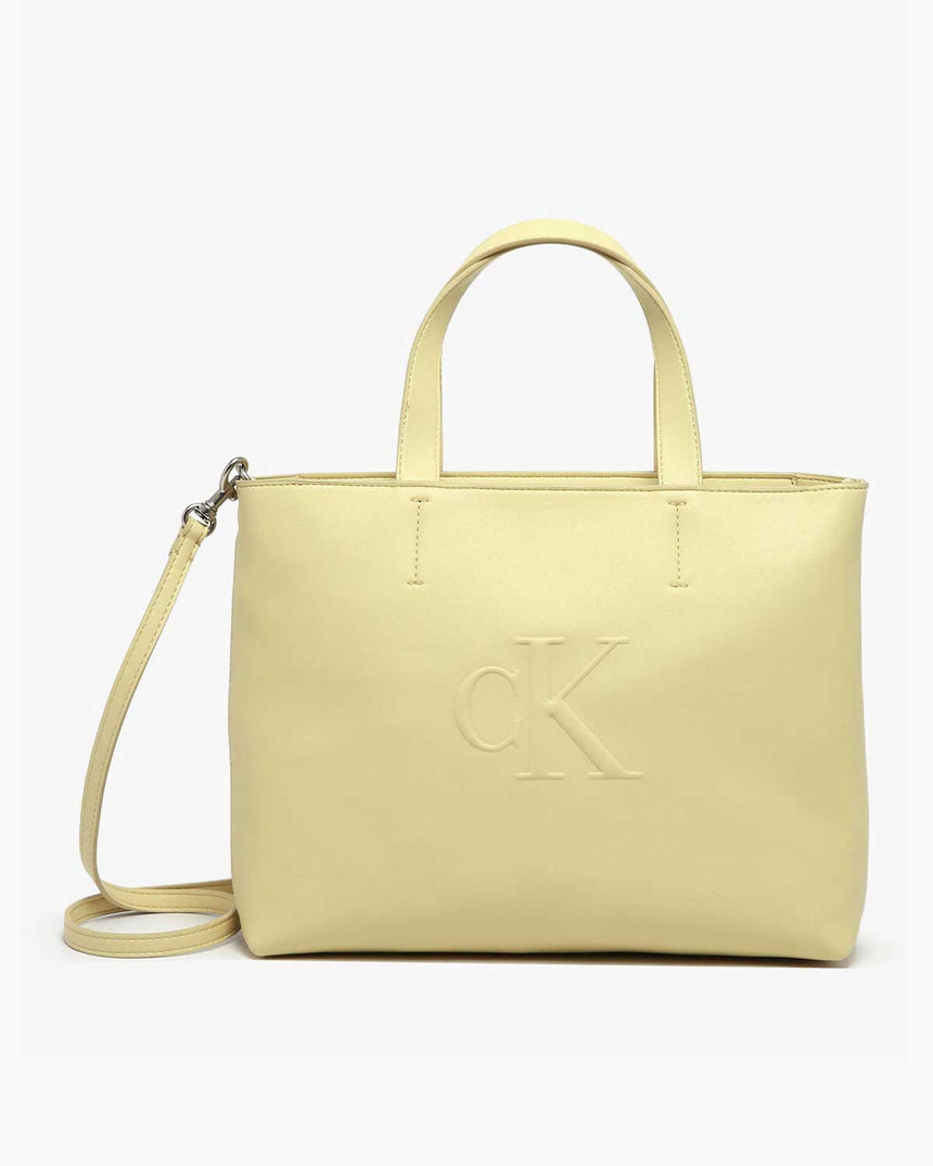 Calvin Klein Kabartmalı Mini Tote Kadın El Çantası Parsnip