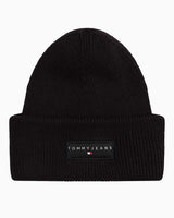 Tommy Hilfiger Çizgisel Logolu Erkek Bere Black