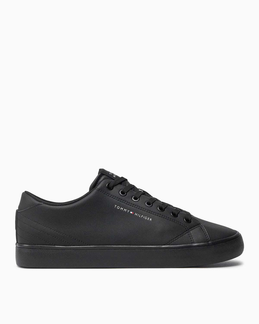 Tommy Hilfiger Leather Low Top Sneakers Black