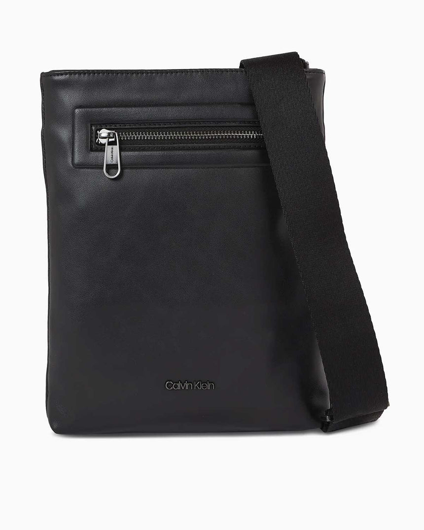 Calvin Klein Elevated Pu Flatpack Çapraz Askılı Çanta Black