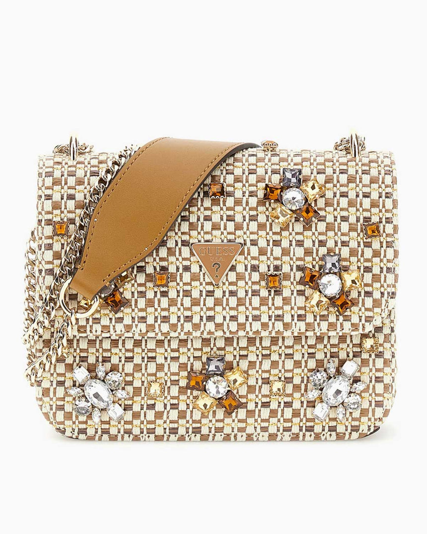 Guess Mynmar Çapraz Askılı Çanta Cognac Multi