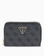 Guess Access Orta Boy Çift Fermuarlı Kadın Cüzdan Coal Logo