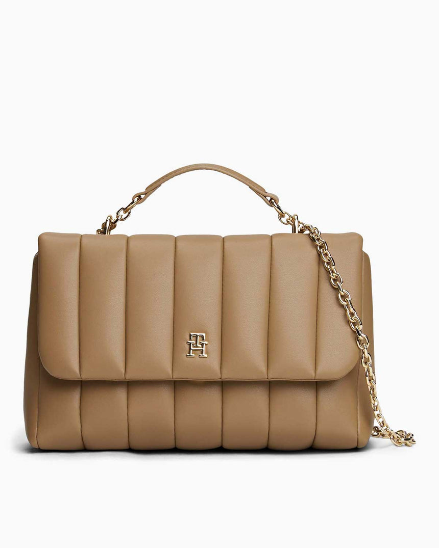 Tommy Hilfiger Grace Orta Boy Kadın Çapraz Askılı Çanta Safari Canvas