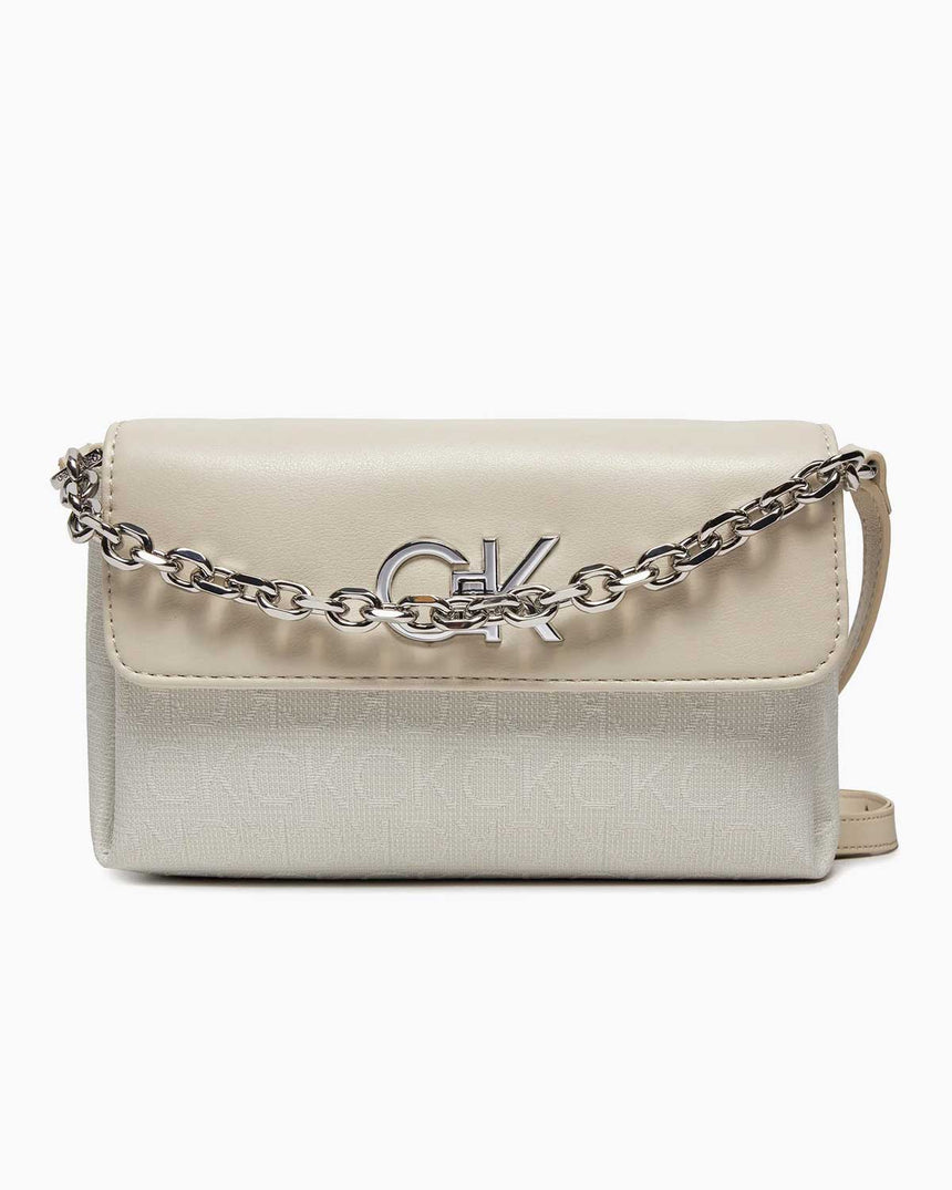 Calvin Klein Zincir Detaylı Çapraz Askılı Çanta Grey