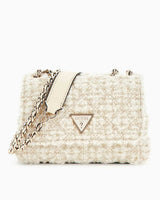 Guess Giully Zincirli Mini Omuz Çantası Ivory