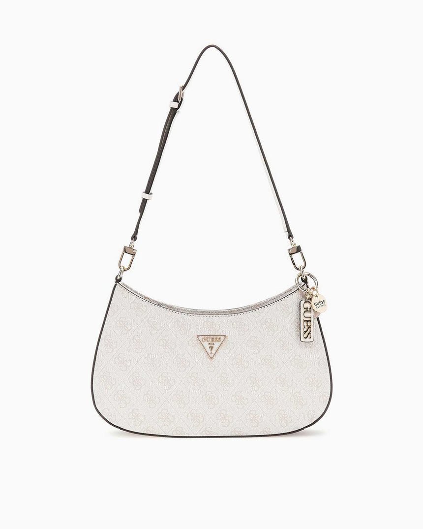 Guess Noelle Top Zip Shoulder Bag Kadın Omuz Çantası Blue Bonnet