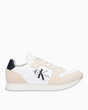 Calvin Klein Runner Sock Lace Up Runner Kadın Sneaker Bright White/Creamy White/Black