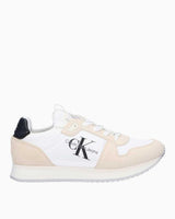Calvin Klein Runner Sock Lace Up Runner Kadın Sneaker Bright White/Creamy White/Black