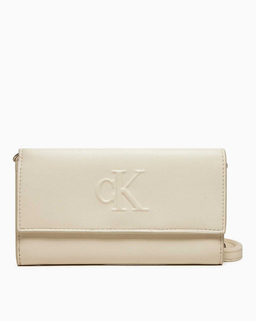 Calvin Klein Sculpted Long Fold Omuz Çantası Birch