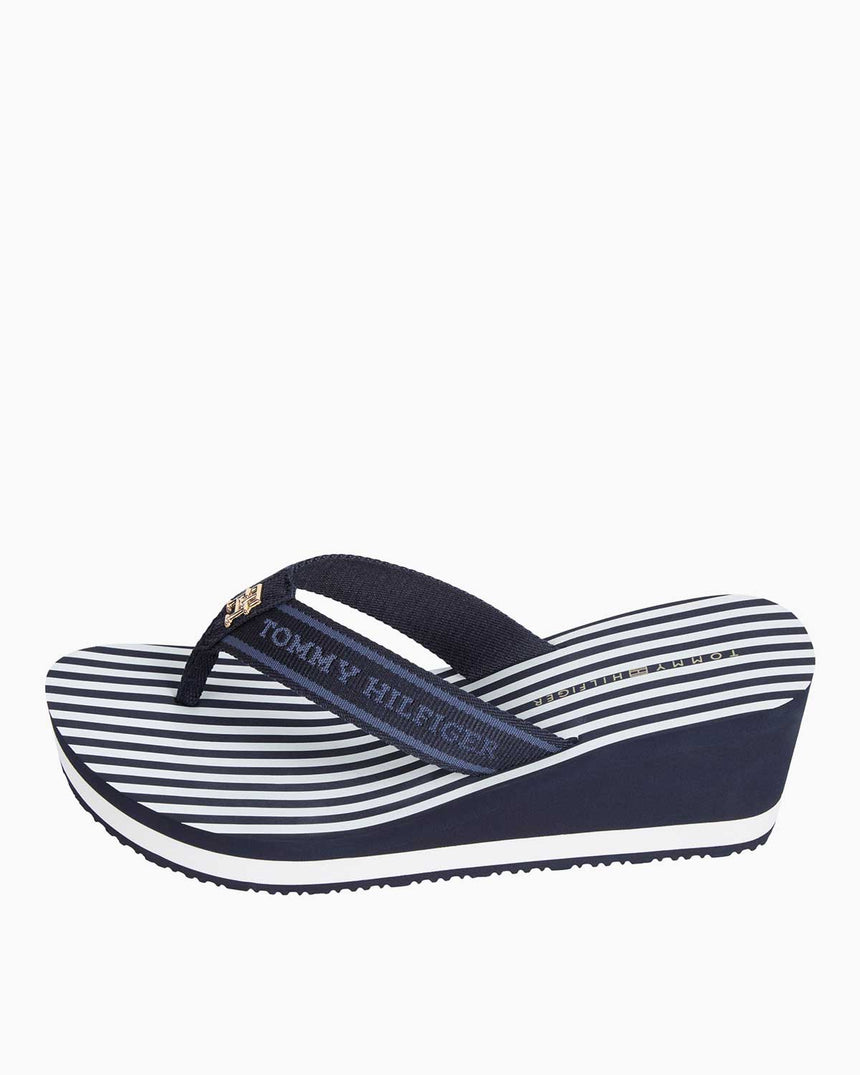 Tommy Hilfiger Stripes Wedge Beach Terlik Space Blue