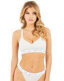 Guess Carrie Padded Triangle Bralet Light Rock Heather